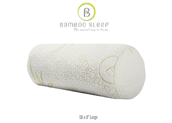 bamboo memory foam bolster pillow